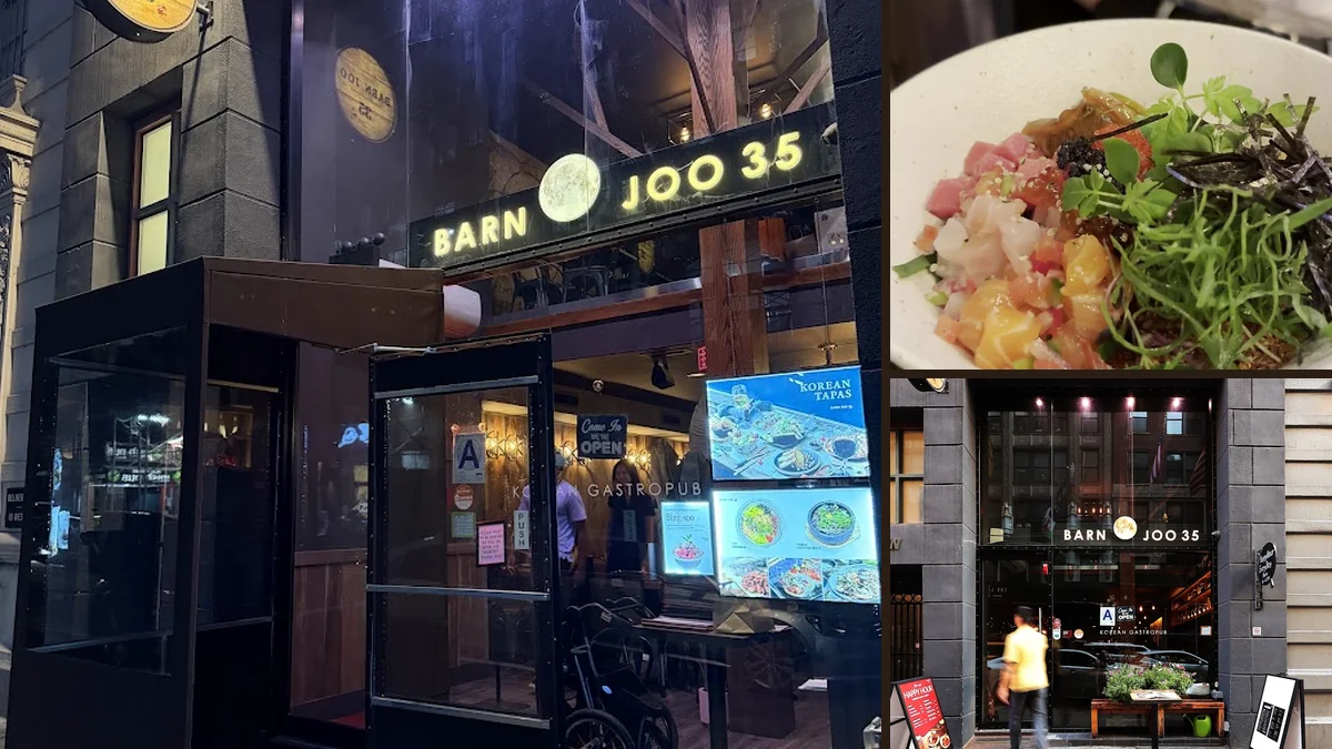 Contemporary dining room with Korean tapas.